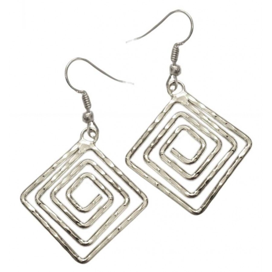 Earrings with metal forged elements 