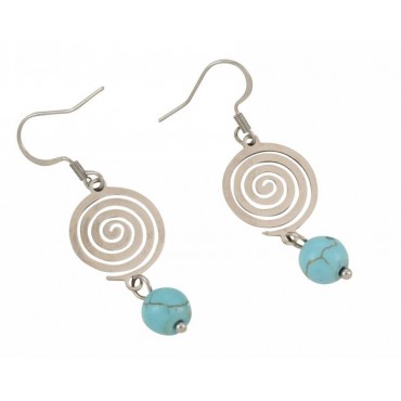 Earrings with metal ...