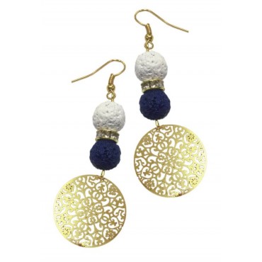 Earrings with metal ...