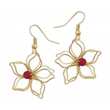 Earrings with metal ...