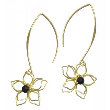 Earrings with metal ...