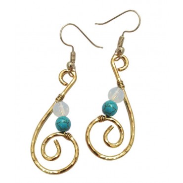 Earrings with metal ...