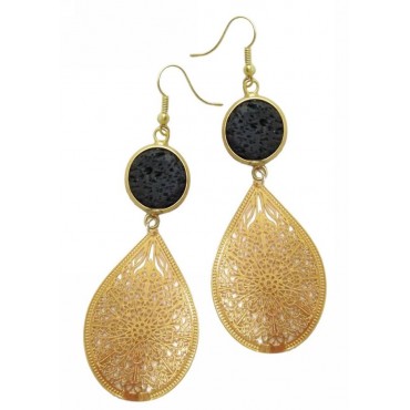 Earrings with metal ...