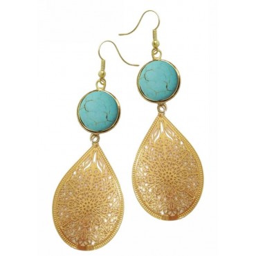 Earrings with metal ...