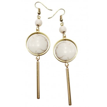 Earrings with metal ...