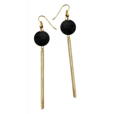 Earrings with metal ...