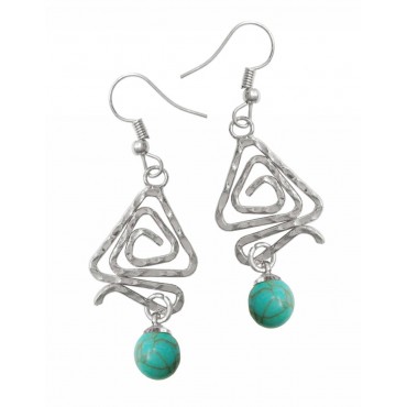 Earrings with metal ...