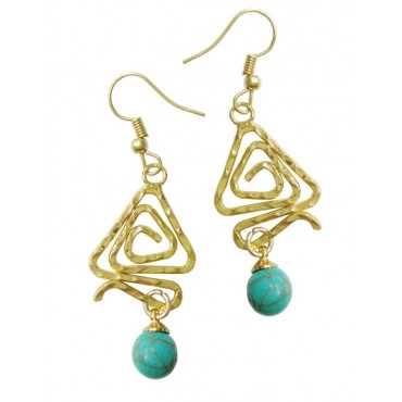 Earrings with metal ...