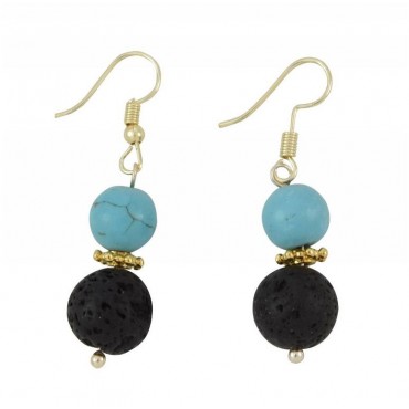 Earrings with metal ...