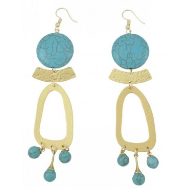 Earrings with metal ...