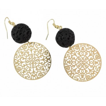 Earrings with metal ...