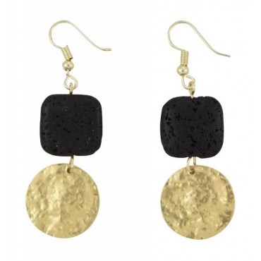 Earrings with metal ...