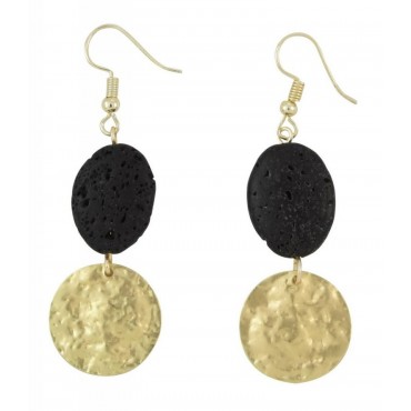 Earrings with metal ...