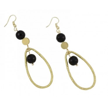 Earrings with metal ...