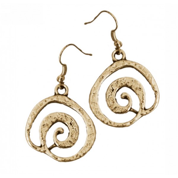 Earrings with metal forged elements