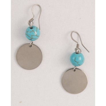 Earrings with metal ...