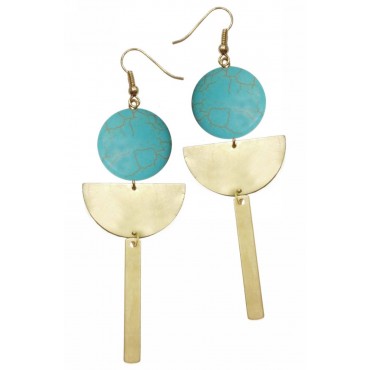 Earrings with metal ...