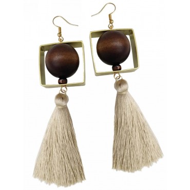 Earrings with metal,...