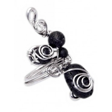 Metal ring with lava...