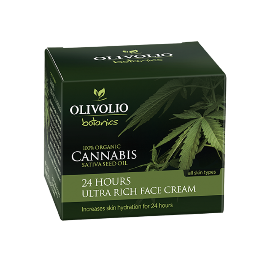 Olivolio Cannabis Oil -CBD- 24 Hours Ultra Rich Face Cream 50 ml