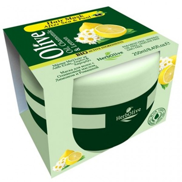 Herbolive Hair Mask After Sea & Pool With Chamomile & Lemon 250 ml