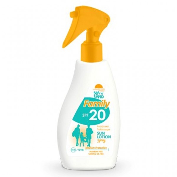 Sea n Sand Sun Medium Protection Lotion Trigger Family Spf 20 220 ml