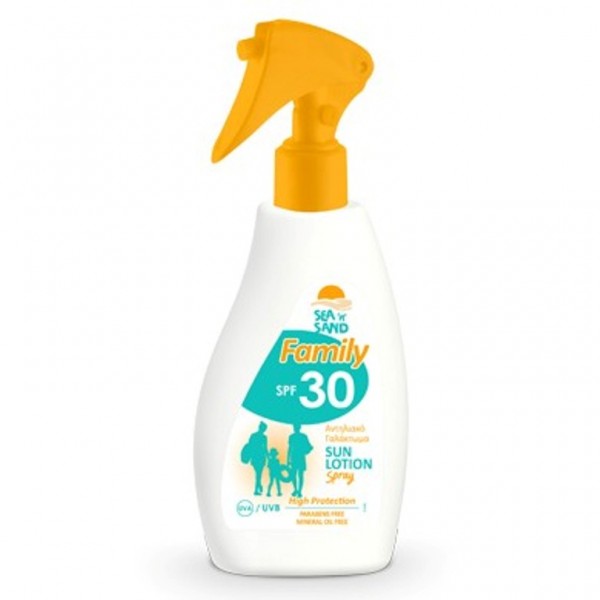 Sea n Sand High Protection Sun Lotion Trigger Family Spf 30 220 ml