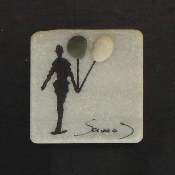 Fridge magnet made of natural materials Samos