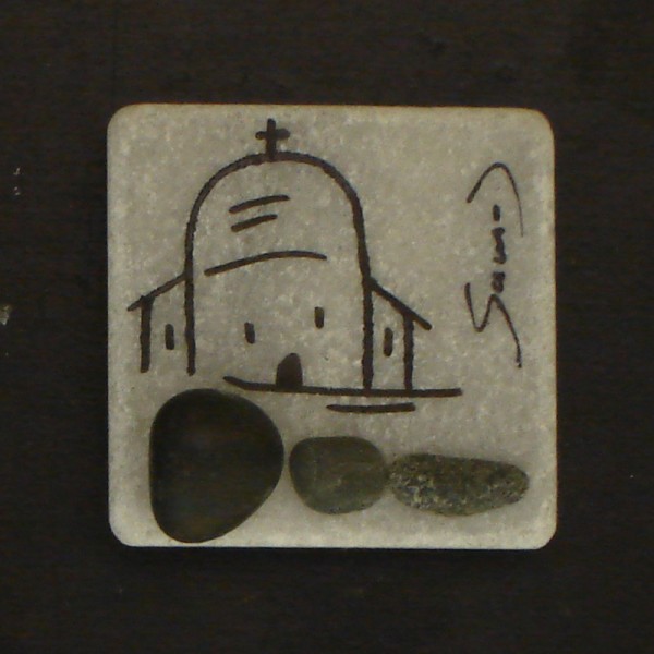 Fridge magnet made of natural materials Samos
