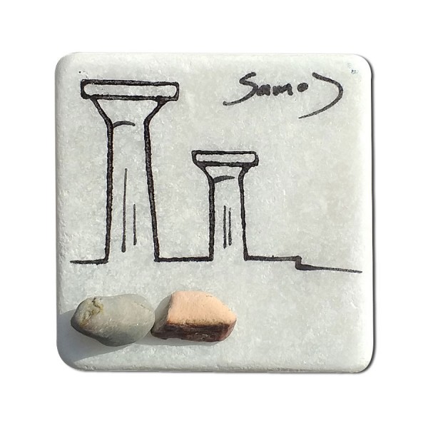 Fridge magnet made of natural materials Samos