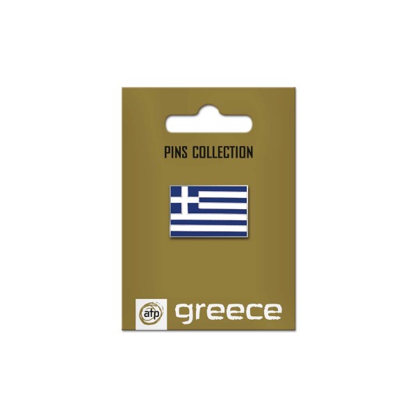 Metal Pin Greek Flag