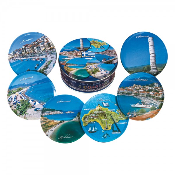 Metallic Coasters Samos. Set 6 pcs.